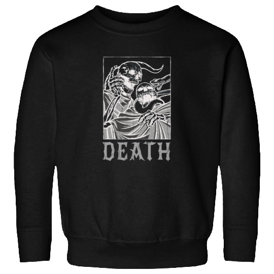 Skeleton Bones Tarot Card Occult Death Gothic Sweatshirts