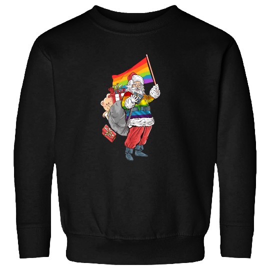 LGBTQ Santa Claus Christmas Rainbow Sweatshirts