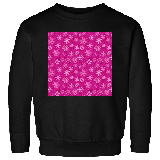 Pretty Pink Snowflakes Pattern Sweatshirts