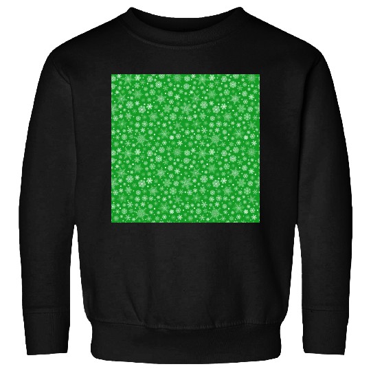 Green Snowflakes Pattern Sweatshirts