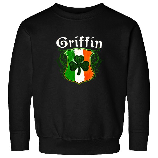 Griffin Irish Surname Ireland Flag Shield Shamrock Sweatshirts