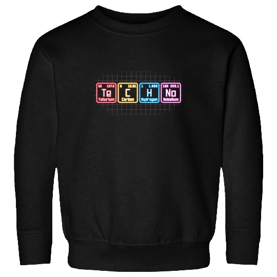 Techno Electronic Music Periodic Table Dj Sweatshirts