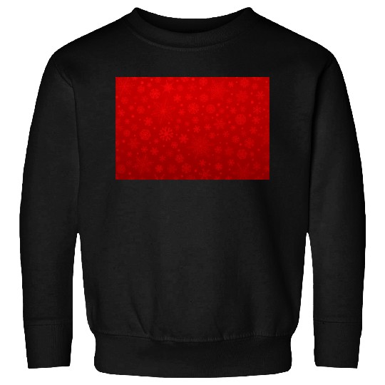 Abstract Red Snowflakes Pattern Sweatshirts