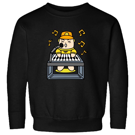 Boy singing with electric piano Sweatshirts