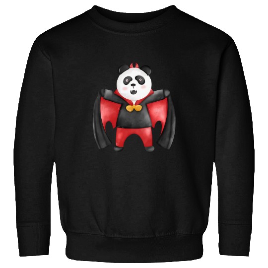 Panda bear in vampire costume Sweatshirts