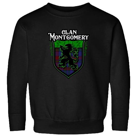 Clan Montgomery Scottish Tartan Rampant Lion Celt Sweatshirts