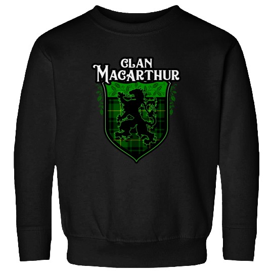 Clan MacArthur Scottish Tartan Rampant Lion Celtic Sweatshirts