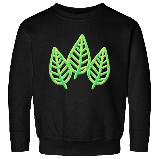 three leaves leaf icon nature green Sweatshirts