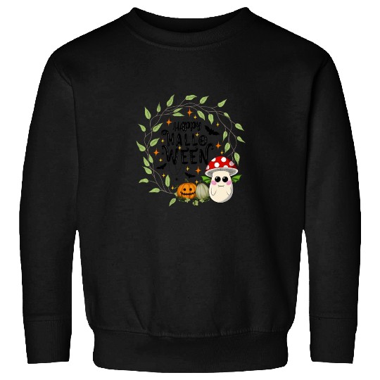 Bat Toadstool Mushroom - Happy Halloween Sweatshirts