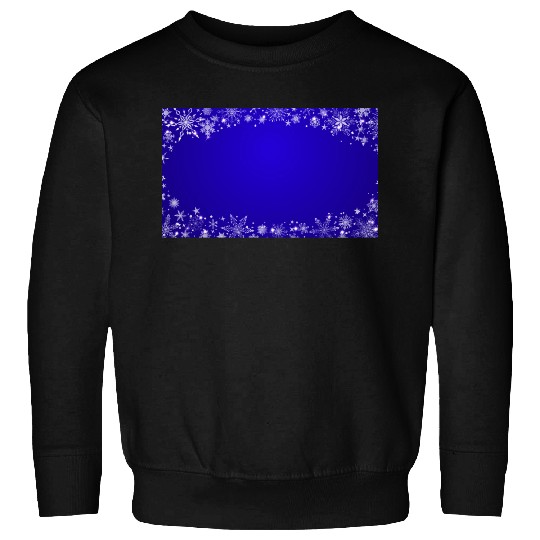 Modern Navy Blue Snowflakes Pattern Sweatshirts