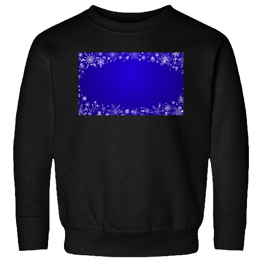 Modern Navy Blue Snowflakes Pattern Sweatshirts