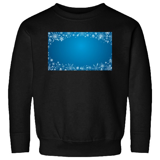 Blue Snowflakes Pattern Sweatshirts