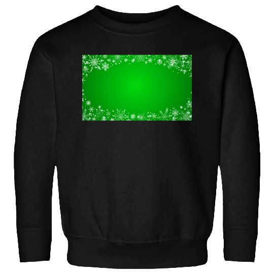 Modern Snowflakes Pattern White Green Sweatshirts