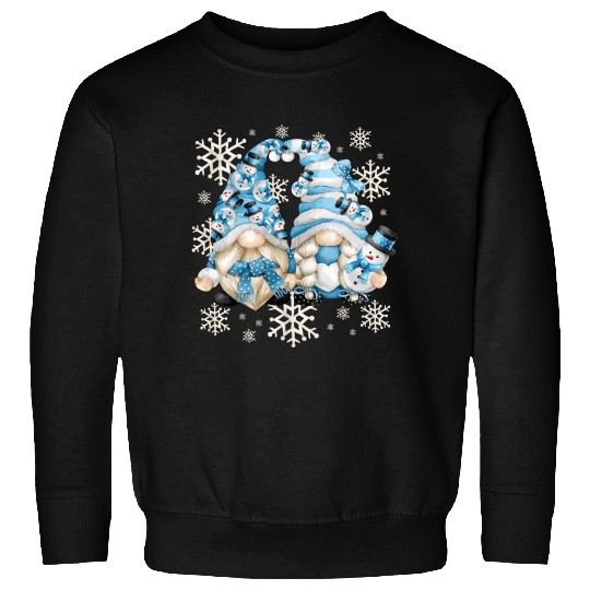 Funny Snowman Gnomies With Snowflakes Cute Winter Sweatshirts