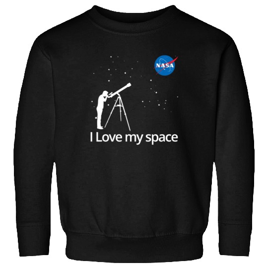 NASA I Love My Space Telescope Galaxy Sweatshirts