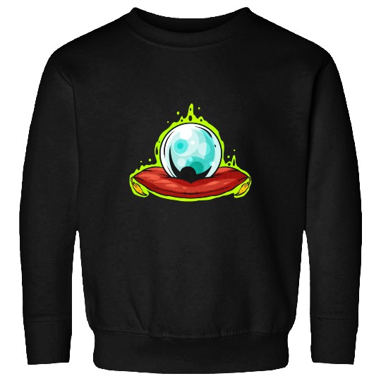 Glass Sphere With Green Shimmer Fortune Teller Sweatshirts