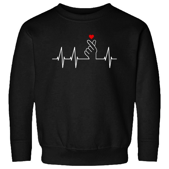 K-pop Merch Saranghae Kpop Sign Finger Heart Sweatshirts