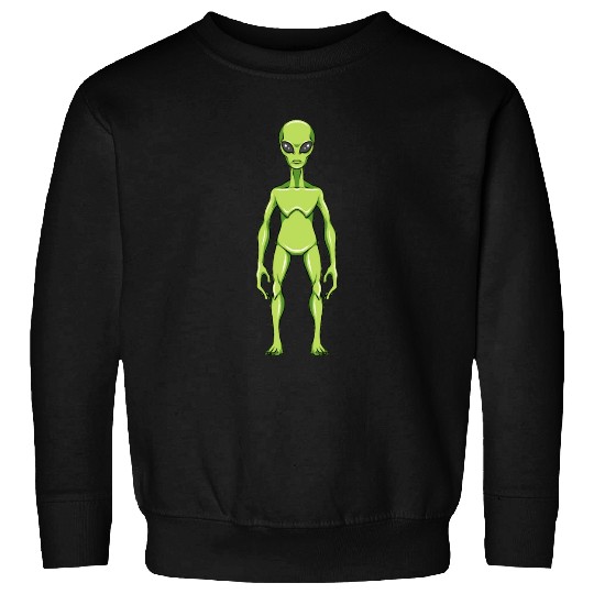 green alien, alien Sweatshirts