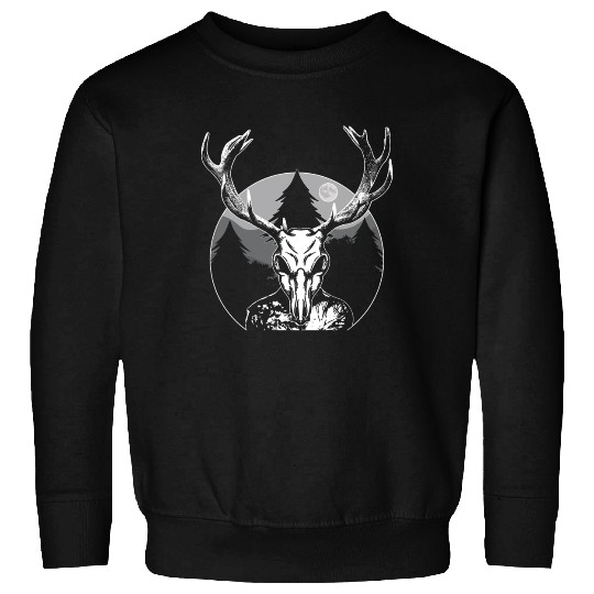 Folk Creature Moon Wendigo Halloween Cryptid Sweatshirts