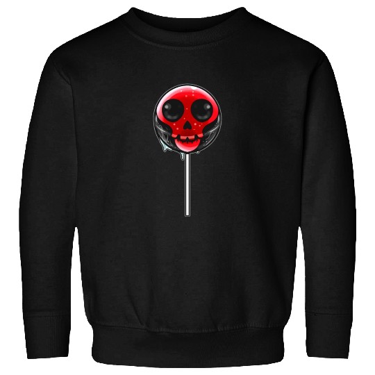 Red Skull Lollipop Trick Or Treat Halloween Sweatshirts