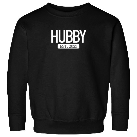 Hubby Est. 2023 Matching Couple Newlywed Marriedma Sweatshirts