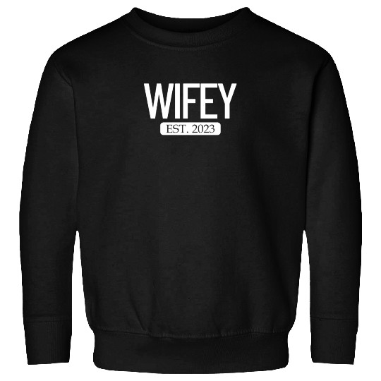 Wifey Est. 2023 Matching Couple Newlywed Marriedma Sweatshirts