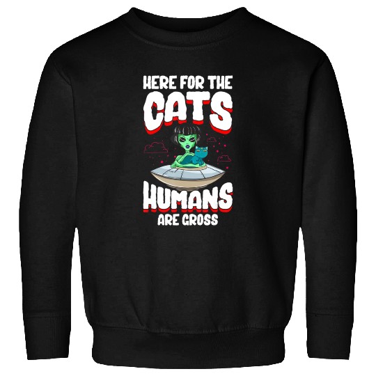 Alien Cat Abductor Halloween Humorous Trick Sweatshirts