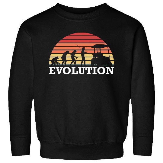 Golf Caddy Evolution Golfing Golfer Golf Ball Sweatshirts