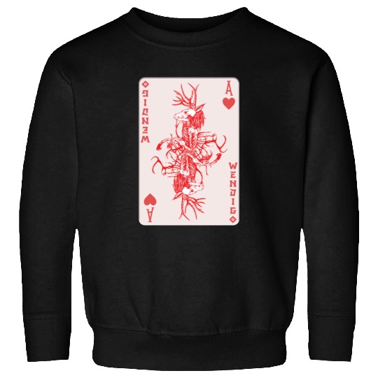 Folk Creature Wendigo Card Halloween Cryptid Sweatshirts