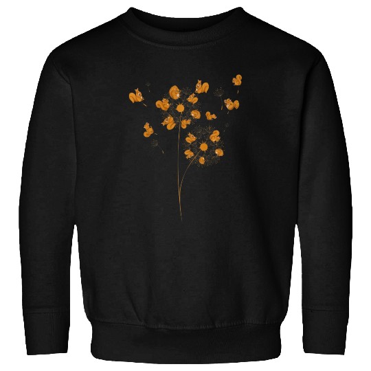 Squirrel Forest Nature Animal Funny Dandelion Sweatshirts