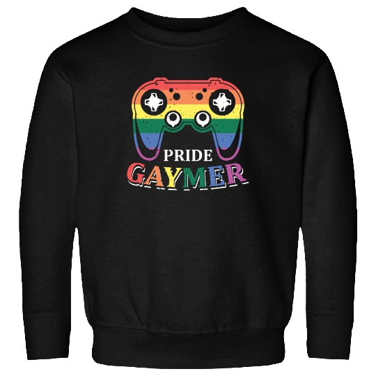 Pride Gaymer LGBT Gay Gamer Rainbow Pride Flag Sweatshirts