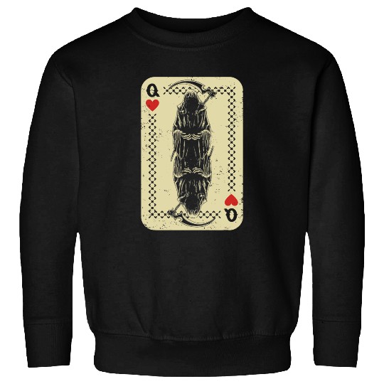 Santa Muerte Calavera Mexico Skeleton Poker Card D Sweatshirts