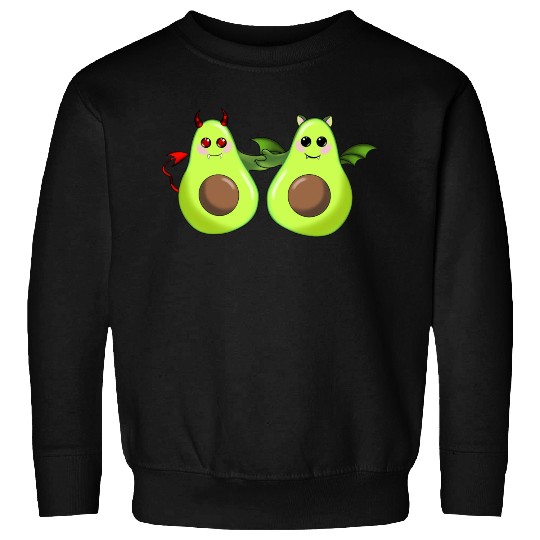 Devil and bat avocado friends Sweatshirts
