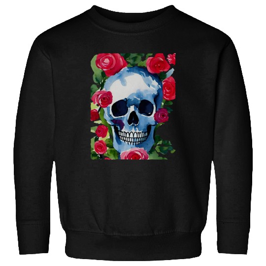 Skull and Roses - Garden Of Roses Sweatshirts