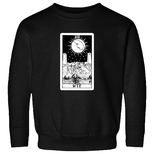 WTF - The Moon Tarot Card Sweatshirts