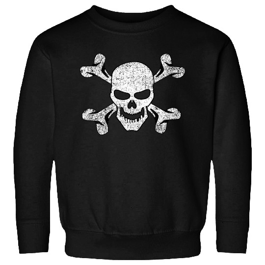 Plain Vintage Skull And Crossbones Sweatshirts