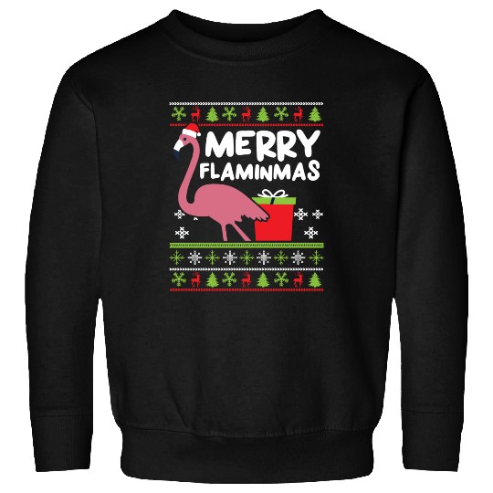 Merry Flaminmas Flamingo Lover Christmas Day Sweatshirts