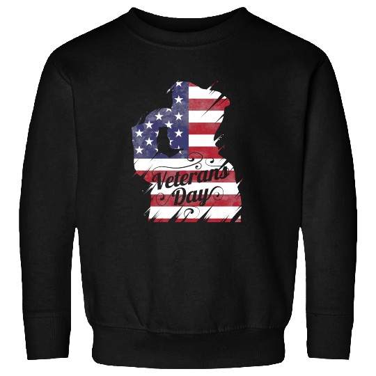 Patriotic Salute US Flag For Veterans Day Sweatshirts