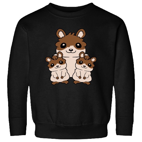 Happy hamster family kids Sweatshirts