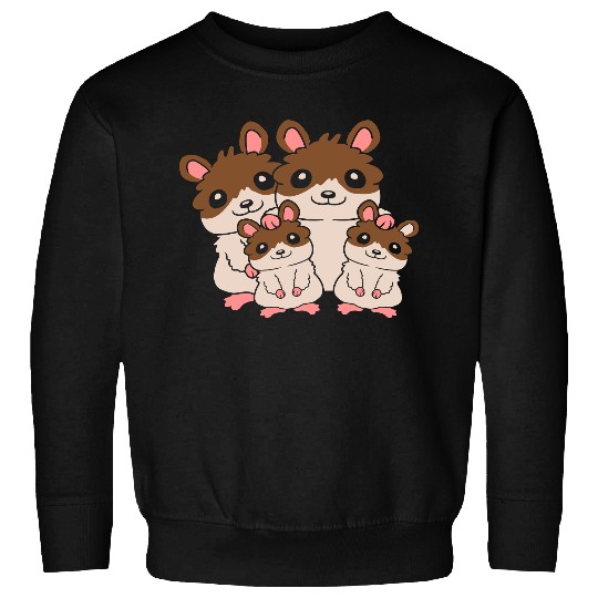 Friendly hamster family kids Sweatshirts