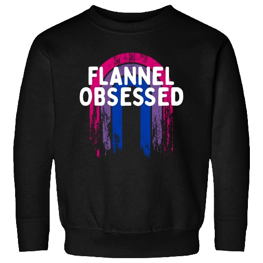 Flannel Obsessed Bisexual LGBTQ Bi Pride Outfit Sweatshirts
