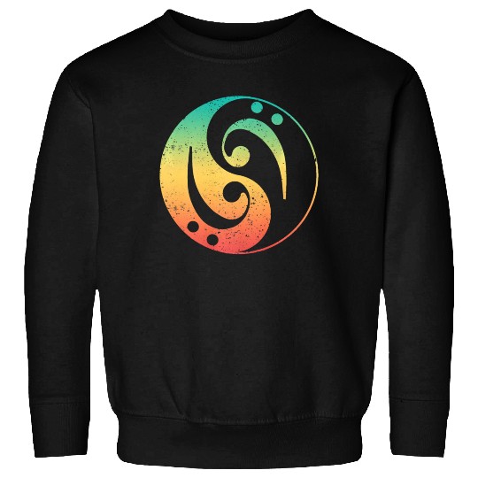 Ying Yang Bass Guitar Player Sweatshirts