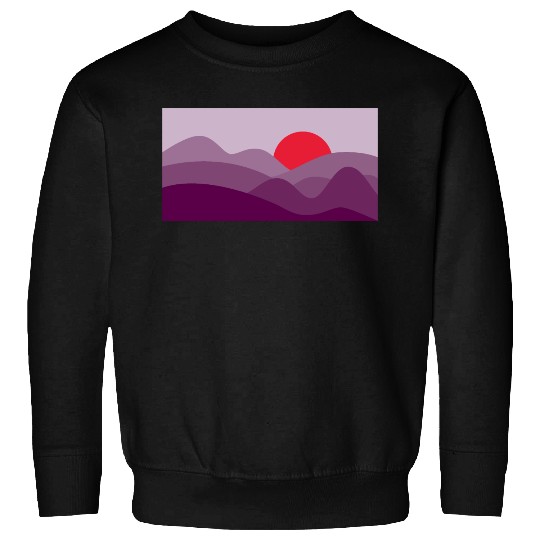 Minimalist Sun Dark Orchid Purple Sweatshirts