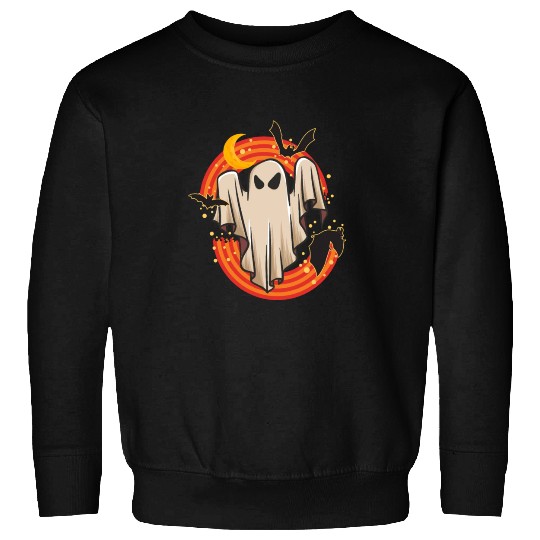 Halloween Theme Cute Ghost Bat Rainbow Coffee Sweatshirts