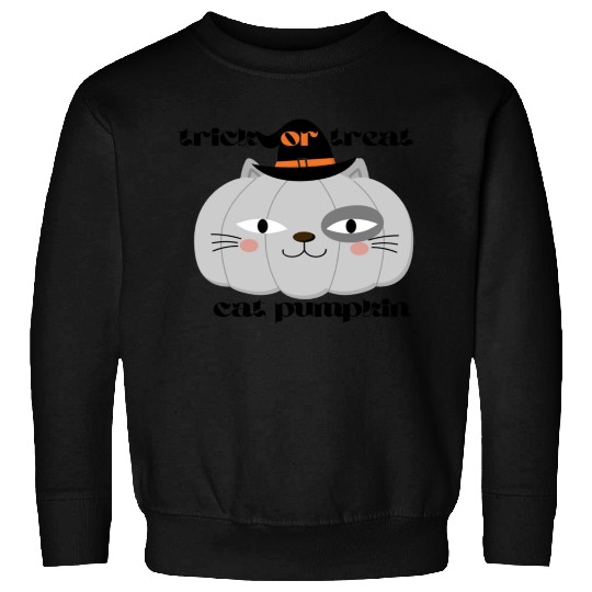 cat pumpkin Sweatshirts