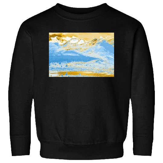 Golden Blue Mountain Lake Sweatshirts