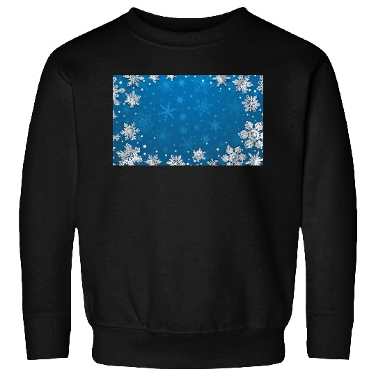Winter Snowflakes Navy Blue Pattern Sweatshirts