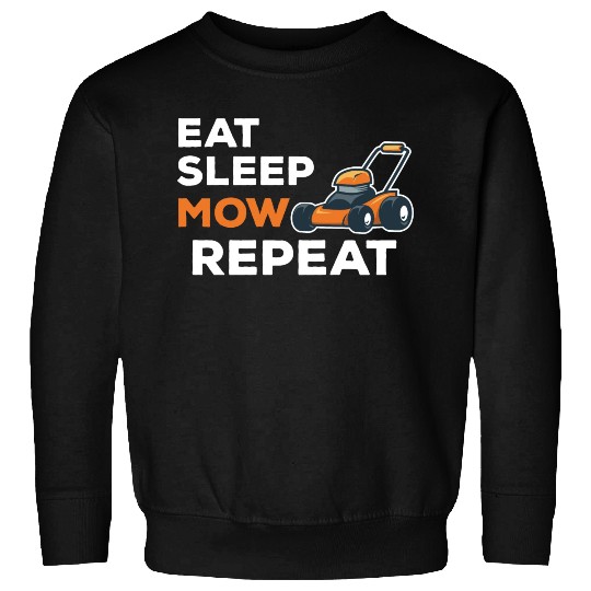 Eat Sleep Mow Repeat Funny Quote Landscaper Grass Sweatshirts