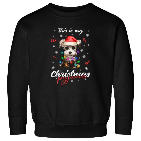 Winter Christmas Pyjama Miniature Schnauzer Sweatshirts