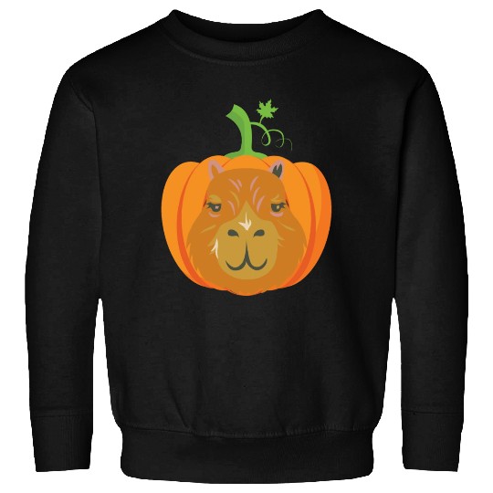 Capybara with a pumpkin Sweatshirts